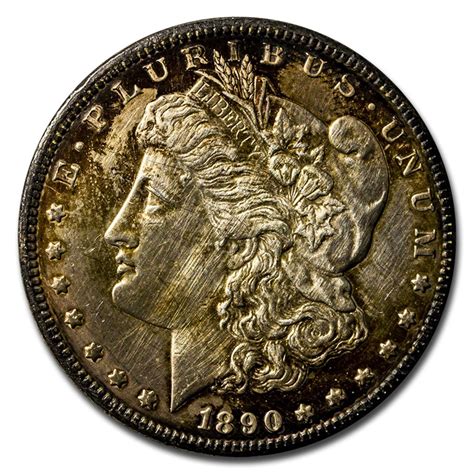 An 1895 Proof silver Morgan dollar graded Proof Genuine Fine Details Cleaned by PCGS. This date has a low mintage of 880 and is very seldom offered in this ...